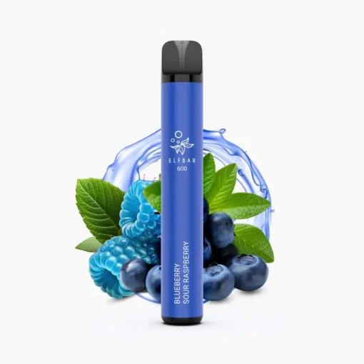 ELFBAR 600 Blueberry Sour Raspberry (0% Nicotine) | Refreshing Nicotine-Free Vape