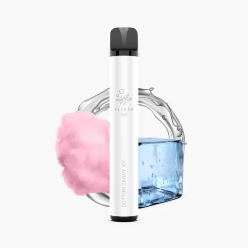 ELFBAR 600 Cotton Candy Ice (0% Nicotine) | Sweet, Refreshing & Nicotine-Free Vape