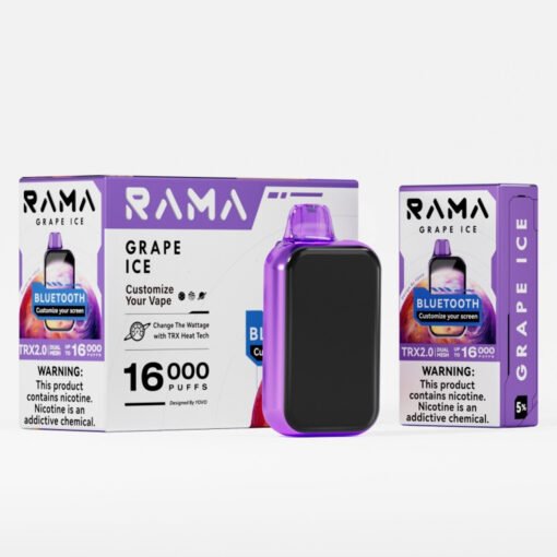 RAMA 16000 Puffs Disposable Vape Grape Ice – Rama TL16000